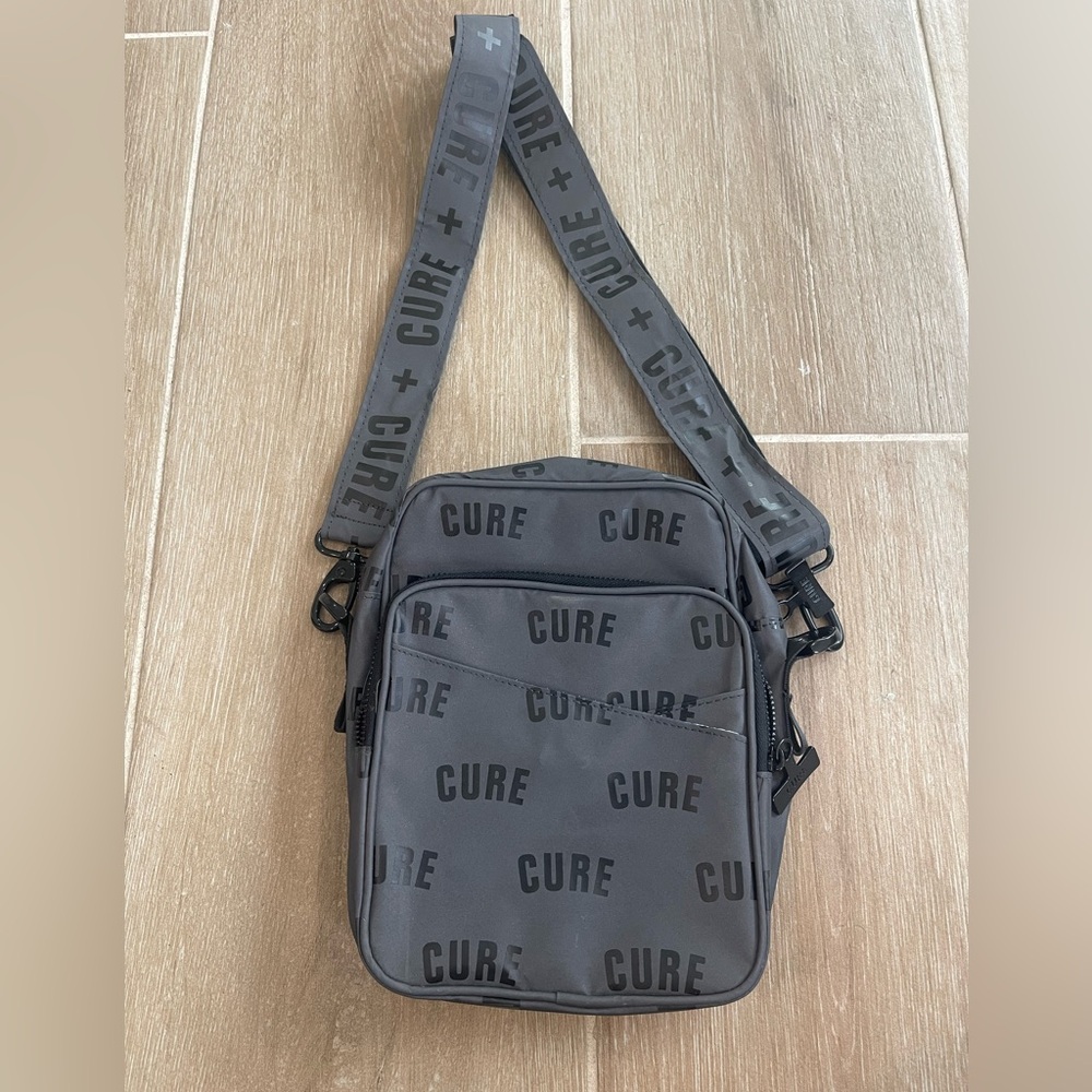CURE Gray and Black side crossbody shoulder bag
